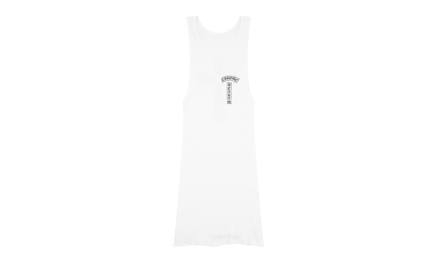 T-bar logo ribbed tank "White" CHRM0190