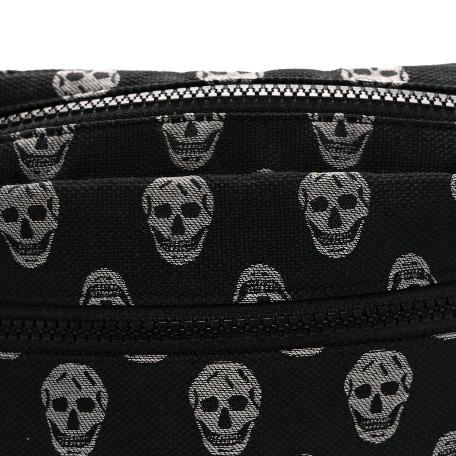 Jacquard Skull Belt Bag Black White