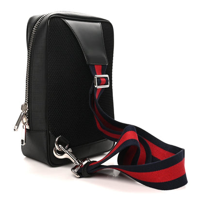 GG Supreme Monogram Web Belt Bag Black Grey