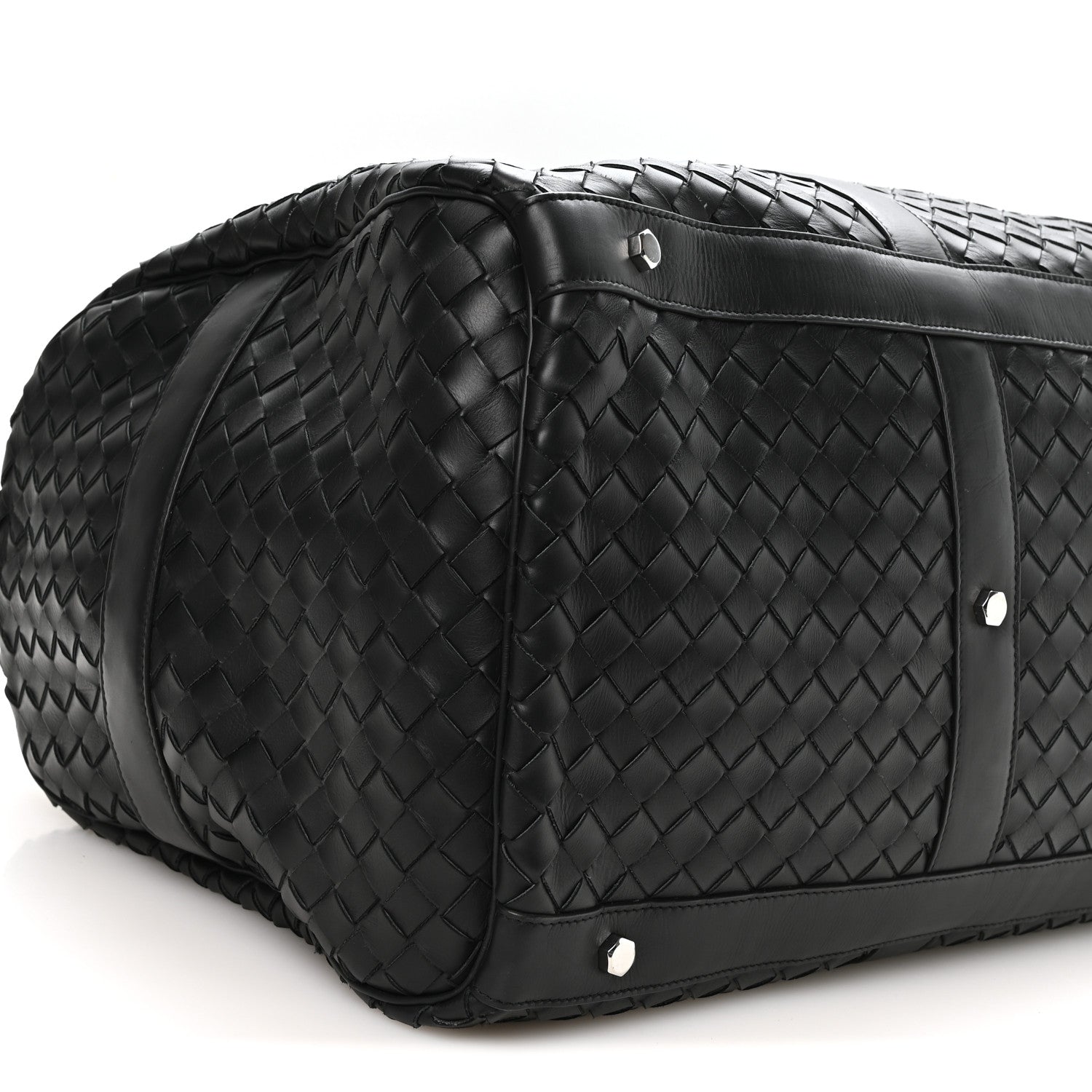 Nappa Intrecciato Weekend Bag Black