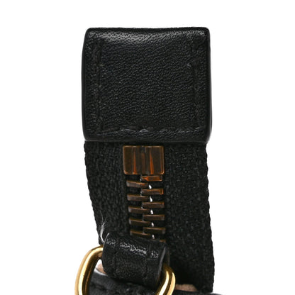 Calfskin Matelasse Mini GG Marmont Chain Bag Black