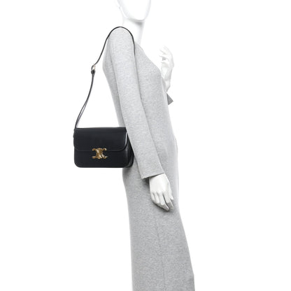 Shiny Calfskin Medium Triomphe Black