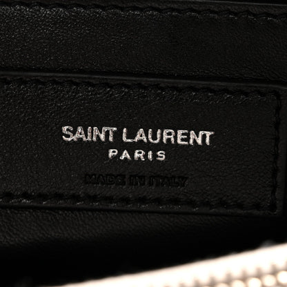 Calfskin Y Quilted Monogram Small Loulou Chain Satchel Ivory