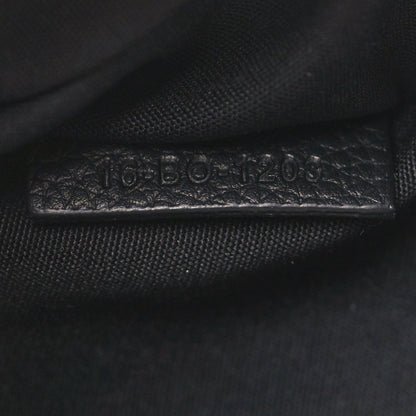 Grained Calfskin Oblique Scarab Sling Bag Blue Black