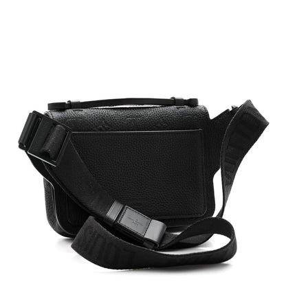 Taurillon Monogram S Lock Sling Bag Black
