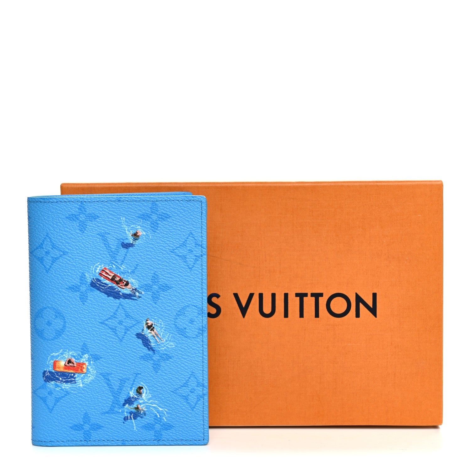 Monogram Sports Passport Cover Pool Blue