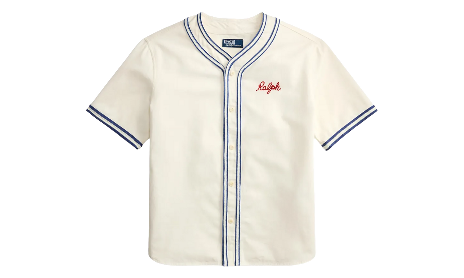 "RALPH" Baseball Shirt "Warm White" 710B14291001