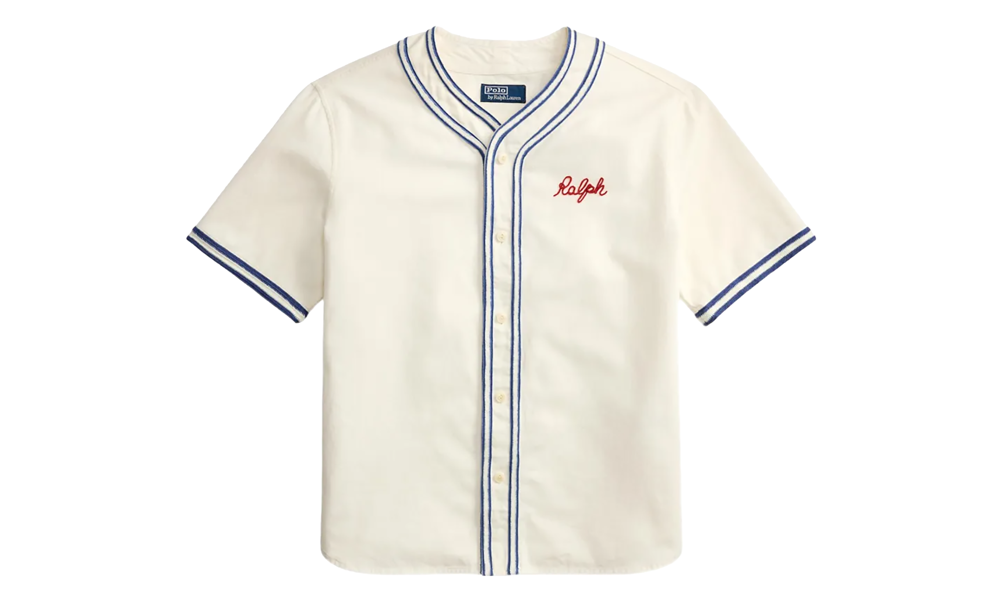 "RALPH" Baseball Shirt "Warm White" 710B14291001