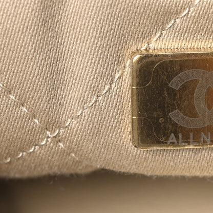 Metallic Lambskin Quilted Mini Chanel 22 Golden