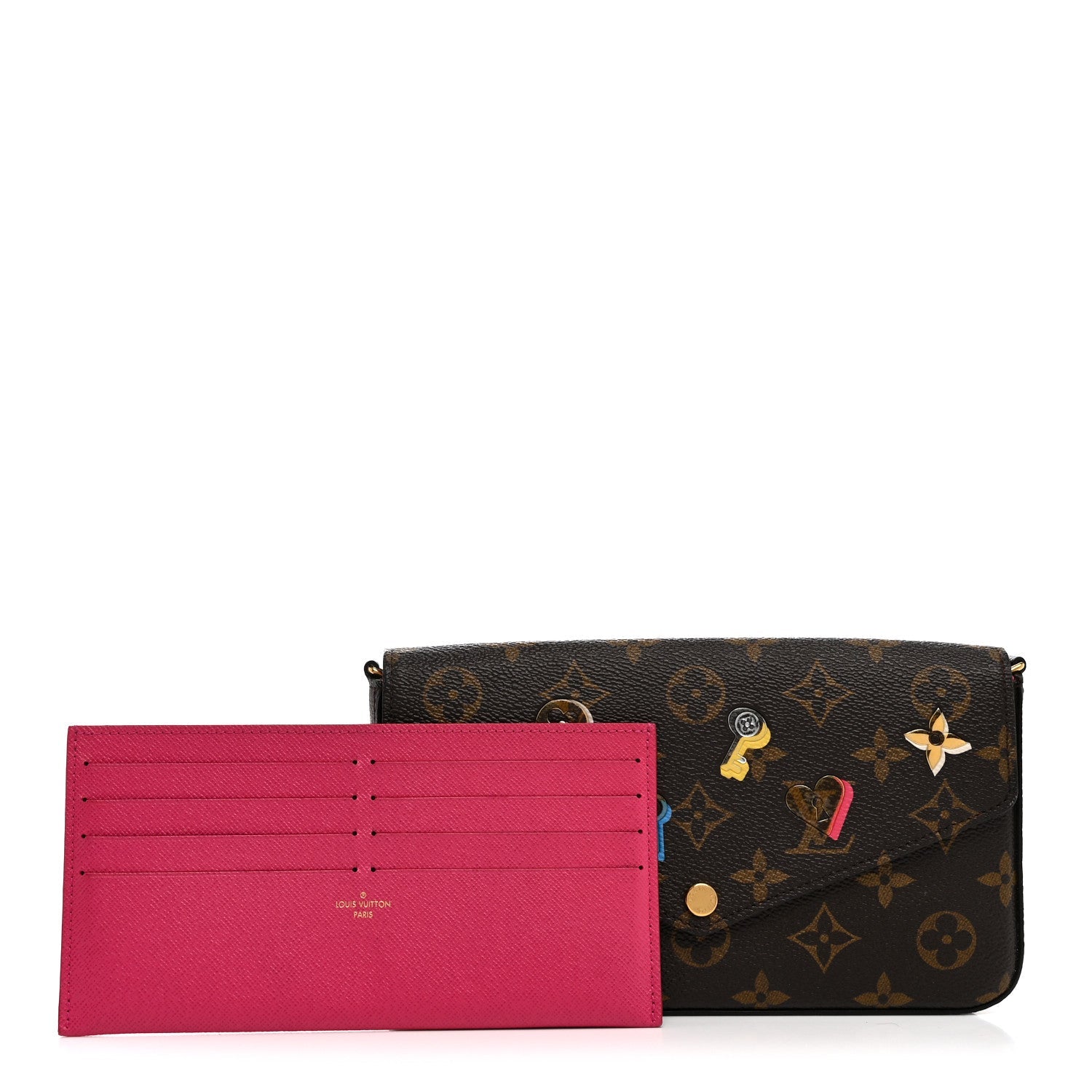 Monogram LV Love Lock Pochette Felicie Chain Wallet