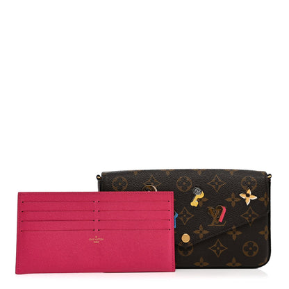 Monogram LV Love Lock Pochette Felicie Chain Wallet