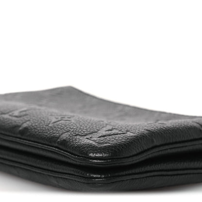 Empreinte Double Zip Pochette Black