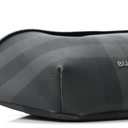 Charcoal Check Calfskin Sonny Bum Bag Charcoal