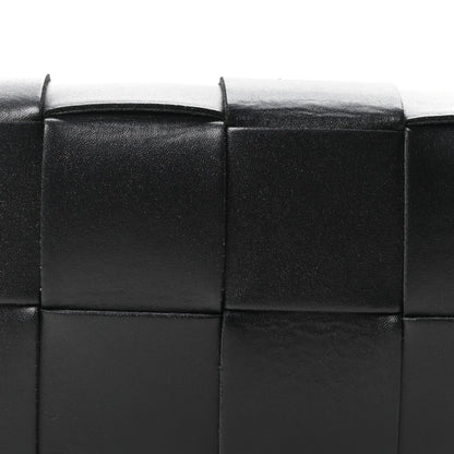 Nappa Maxi Intreccio The Belt Cassette Bag Black