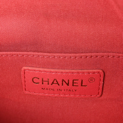Crumpled Glazed Lambskin Quilted Waist Bag Fanny Pack Pink