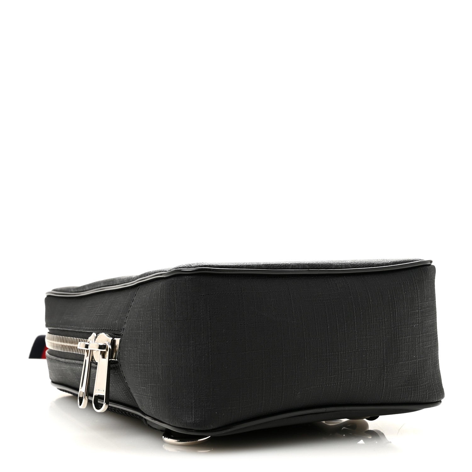 GG Supreme Monogram Web Belt Bag Black Grey