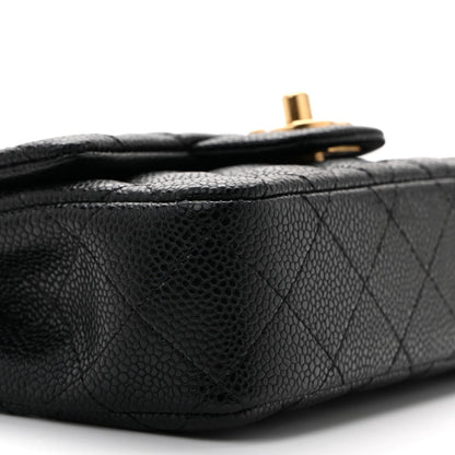 Caviar Quilted Extra Mini Flap Black