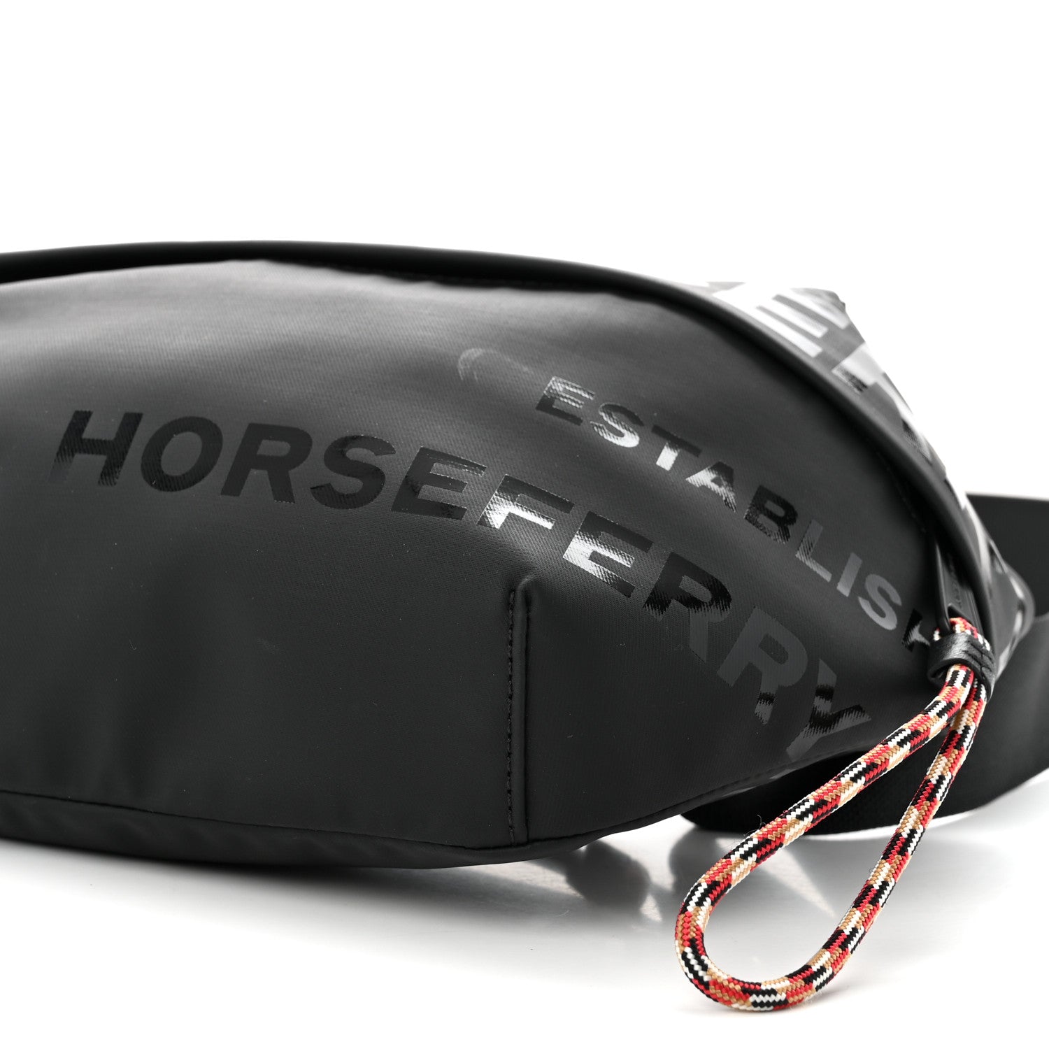Econyl Horseferry Print Sonny Bum Bag Black