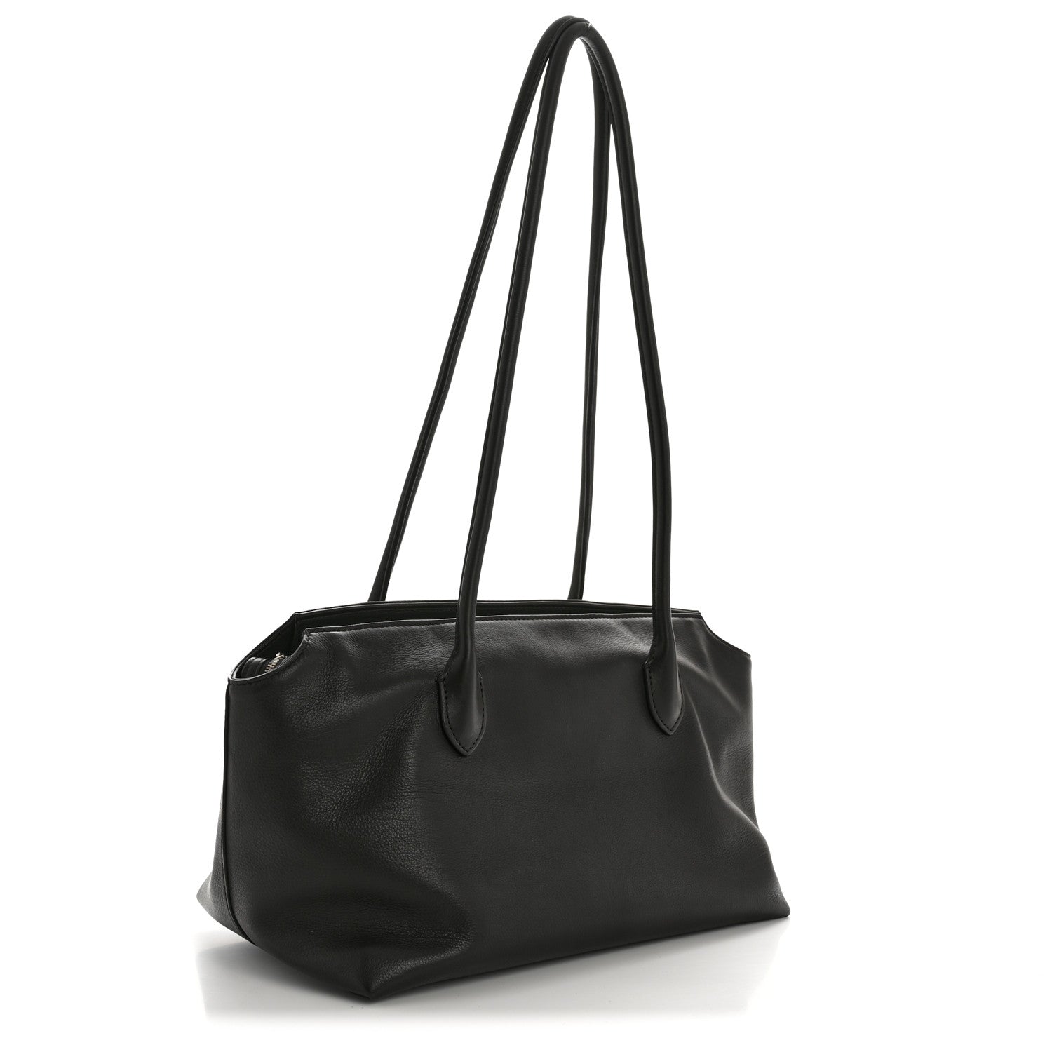 Grained Calfskin Terrasse Bag  Dark Brown