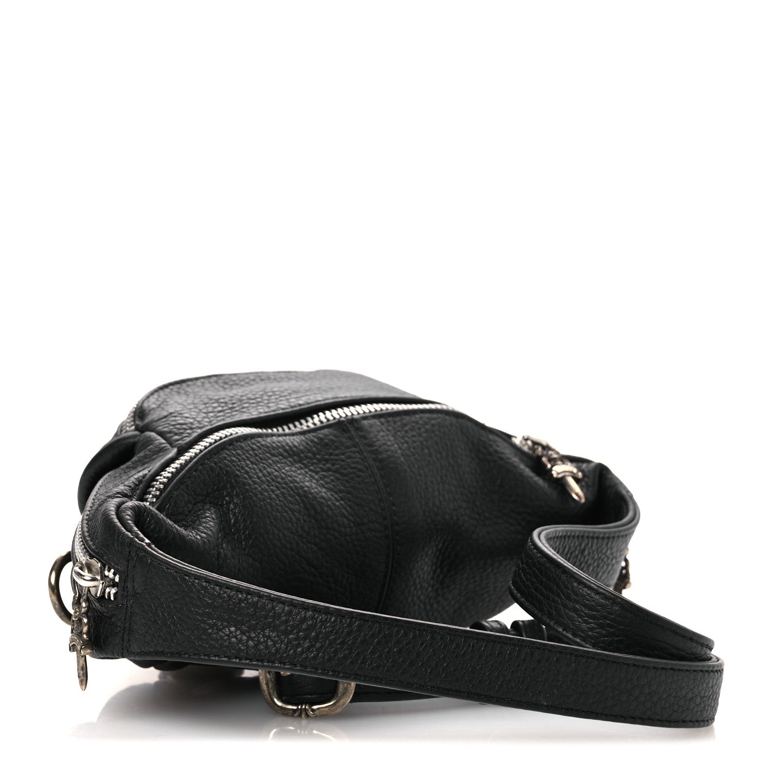 Grained Calfskin Mini Snat Pack Gunslinger Waist Bag Black