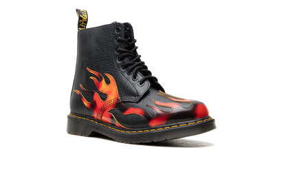 1460 Pascal Flame Arcadia Rub Off Leather Boots "Black / Red / Yellow" 41517001