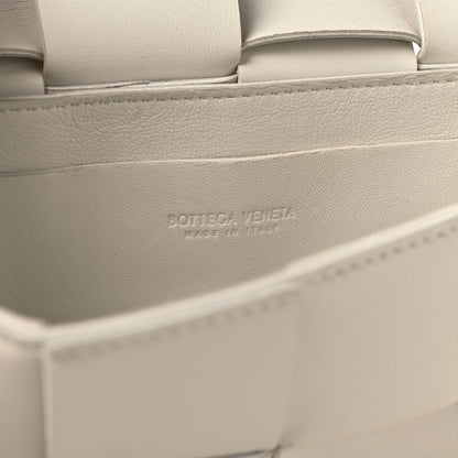 Nappa Maxi Intreccio The Belt Cassette Bag White
