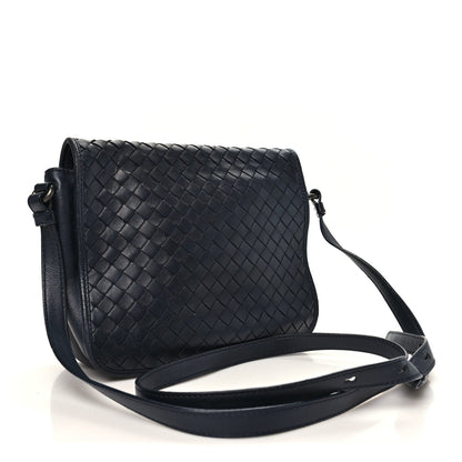 Nappa Intrecciato Messenger Bag Ardoise