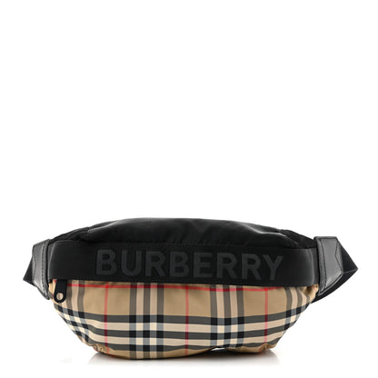 Nylon Vintage Check Sonny Bum Bag Archive Beige Black