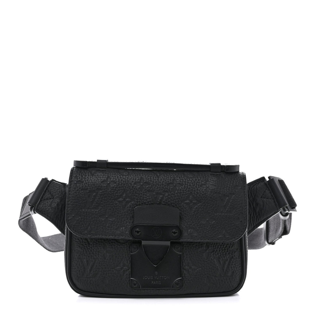 Taurillon Monogram S Lock Sling Bag Black