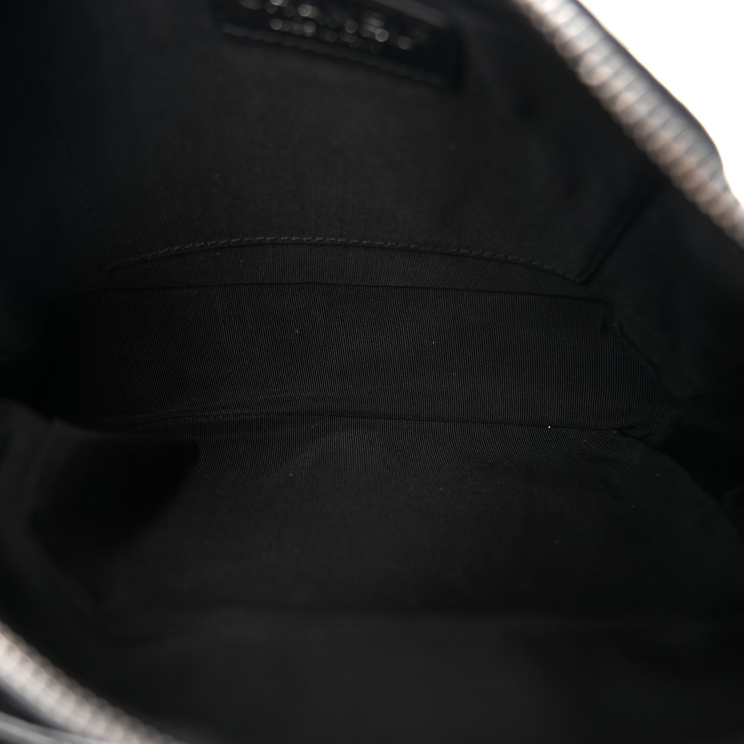 Crumpled Calfskin Quilted Casual Rock Waist Bag Fanny Pack Black
