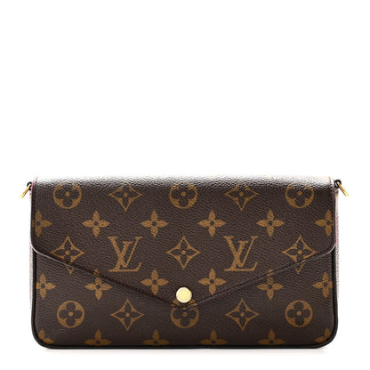 Monogram Pochette Felicie Chain Wallet Fuchsia