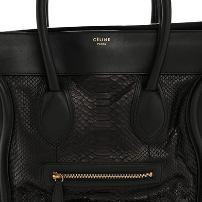 Snakeskin Large Luggage Black