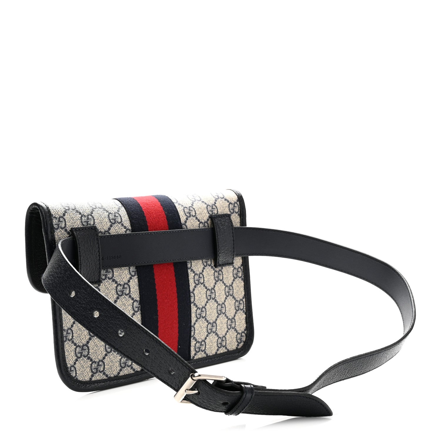 GG Supreme Monogram Web Small Ophidia Belt Bag  90 36 Beige Navy