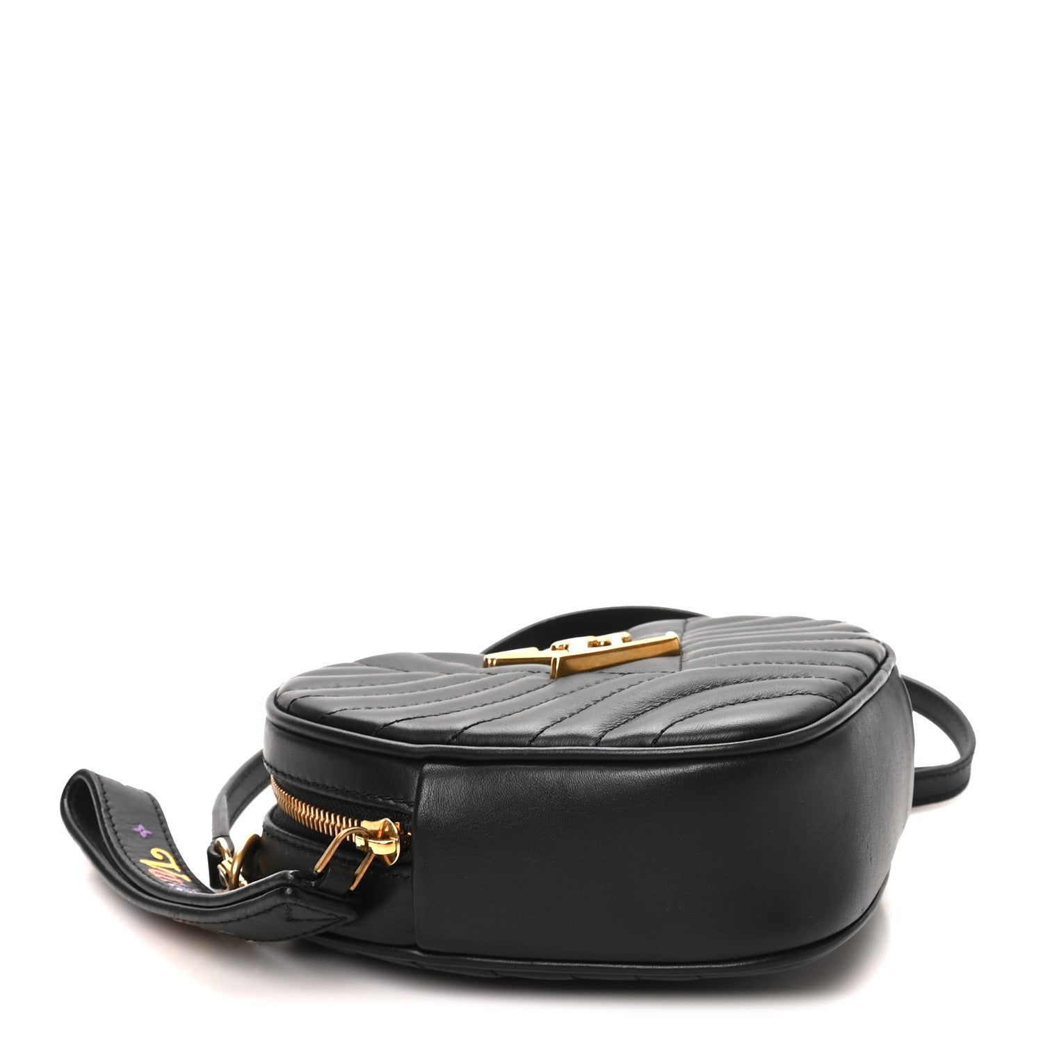 Calfskin New Wave Heart Bag Black