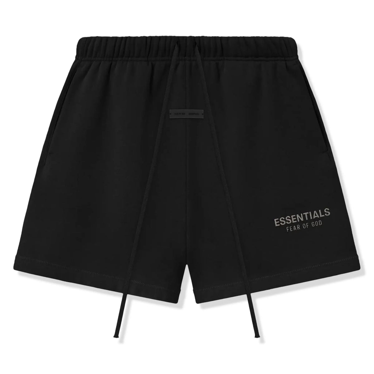 Fear Of God Essentials Classic Fleece Black Shorts (FW25) Main image