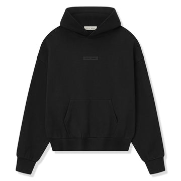 Fear Of God Essentials Classic Fleece Jet Black Hoodie (FW25)