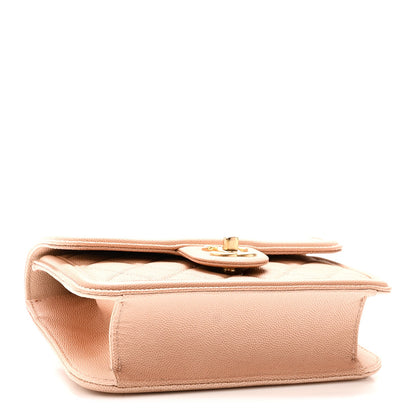 Caviar Quilted Sunset On The Sea Waist Bag Beige