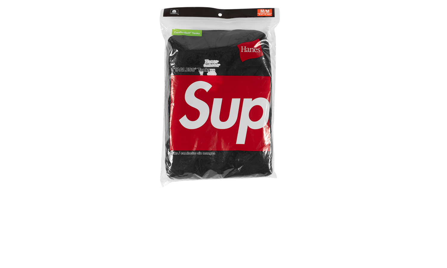 Hanes Tagless Tank Tops 3 Pack "Black" SU10525