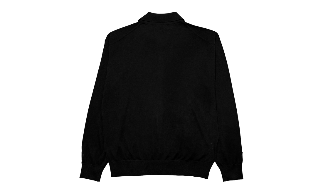 Switchblade Leather Cross Patch Cashmere Cardigan "Black" CHRM1722