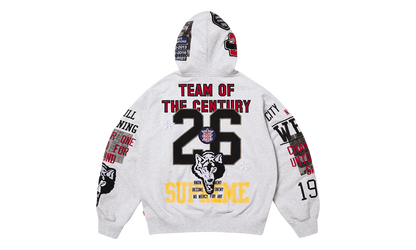 Warriors Appliqué Zip Up Hooded Sweatshirt "SS26 - Ash Grey" SU27598