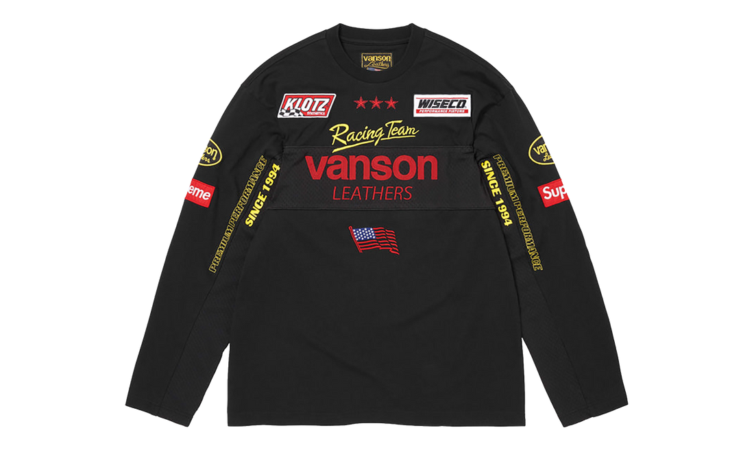 Vanson Leathers® L/S Top "SS26 - Black" SU27022