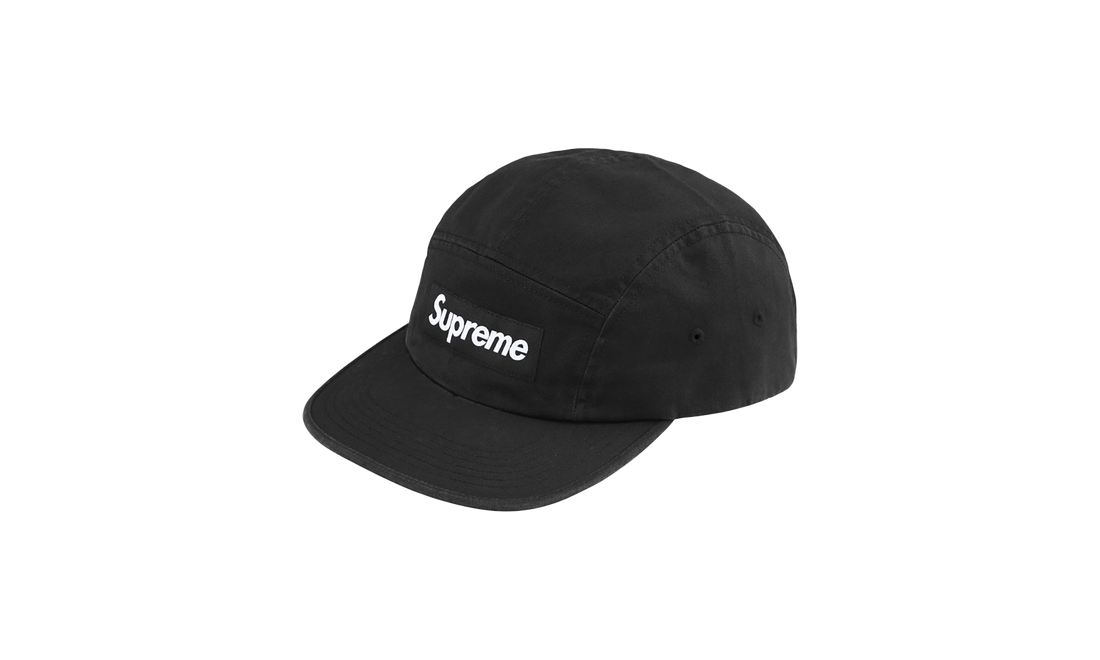 Supreme Washed Chino Twill Camp Cap "FW24 - Black" SU564