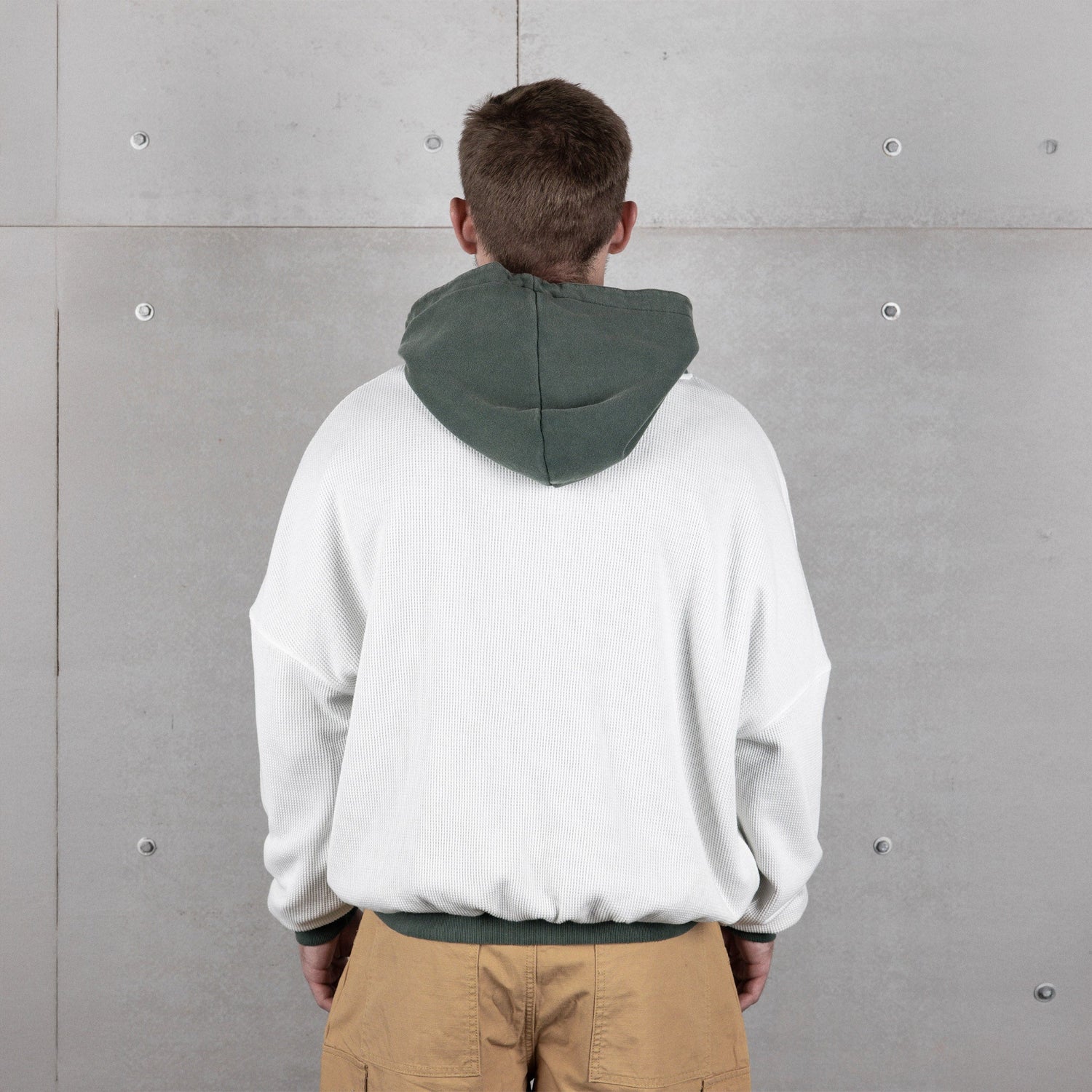 Commons Reversible Thermal Zip Up Faded Green/White