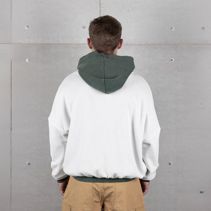 Commons Reversible Thermal Zip Up Faded Green/White
