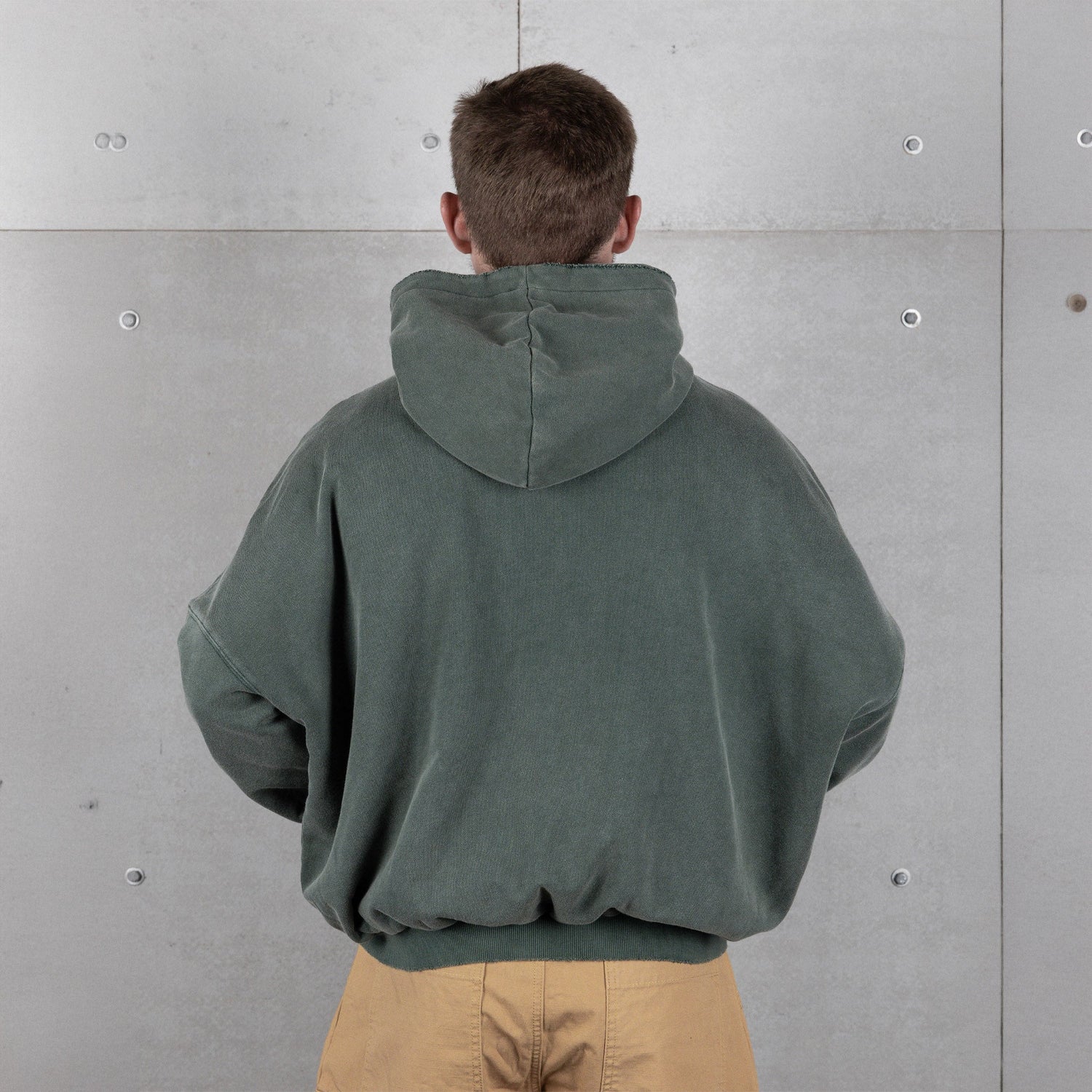 Commons Reversible Thermal Zip Up Faded Green/White