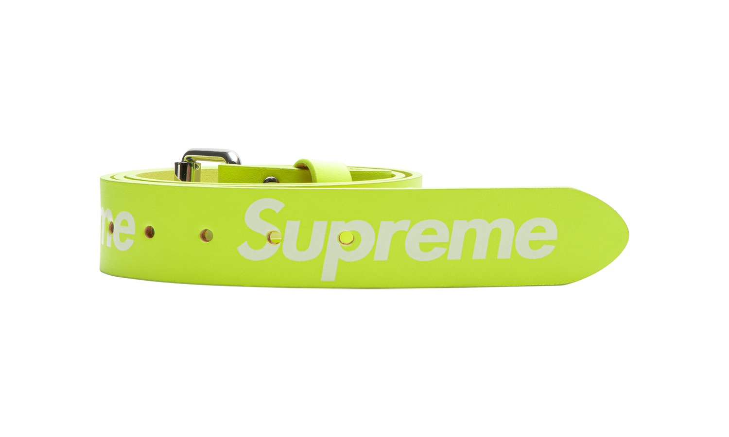 Supreme Repeat Leather Belt "Flourescent Yellow" SU23224