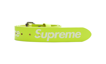 Supreme Repeat Leather Belt "Flourescent Yellow" SU23224