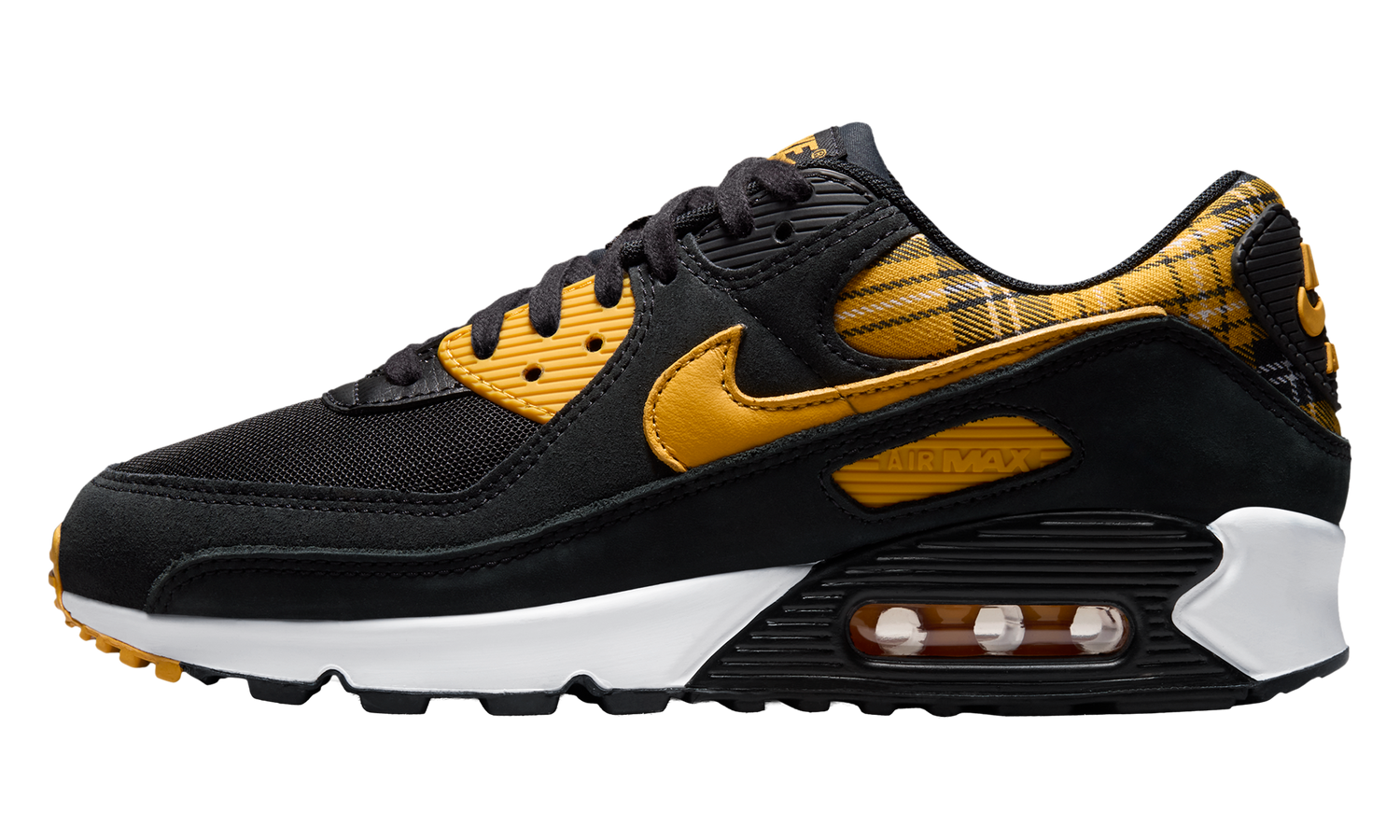 Air Max 90 WMNS "Black Yellow Ochre Plaid" IR5598 001