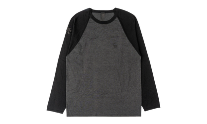 Leather Cross Patch Embroide CH Logo Silk Long Sleeve Shirt "Grey/Black" CHRM1727