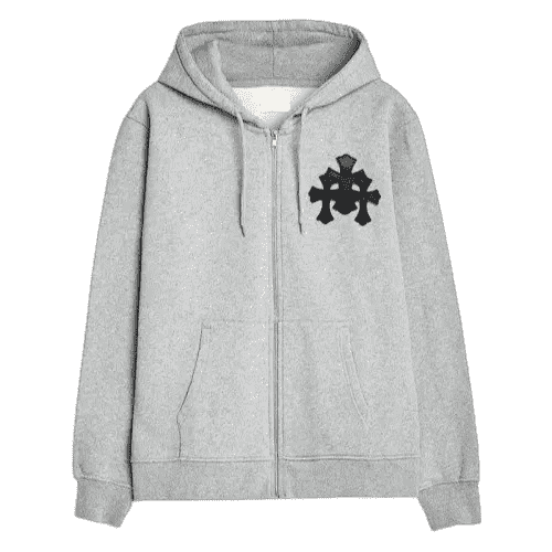 Chrome Hearts Grey Pullover Hoodie